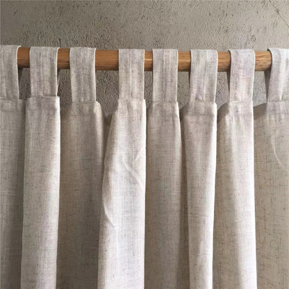 Natural Linen Curtains – Light Blocking, Minimalist Style, Custom Size
