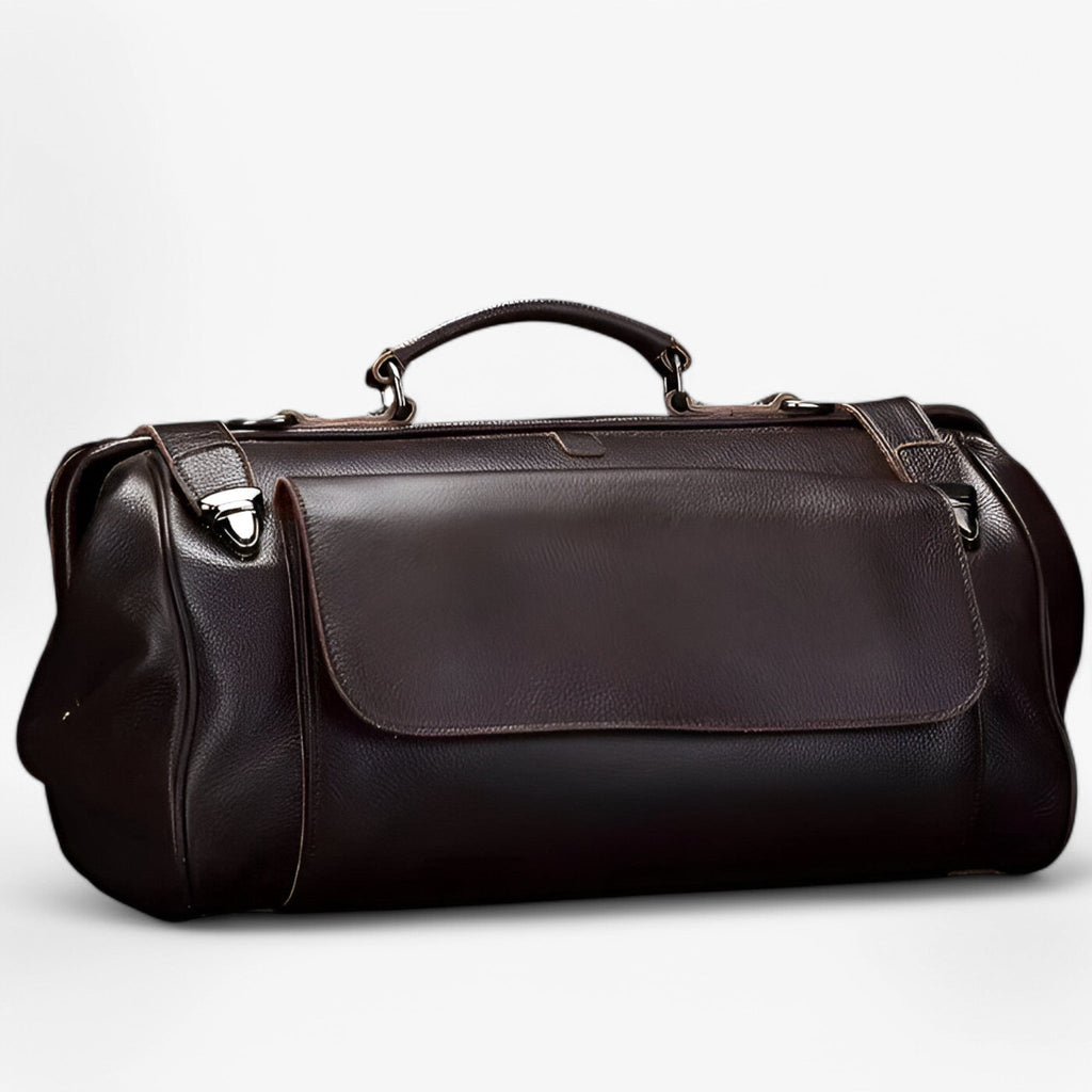 Premium weekendreistas van echt leer, 19 inch