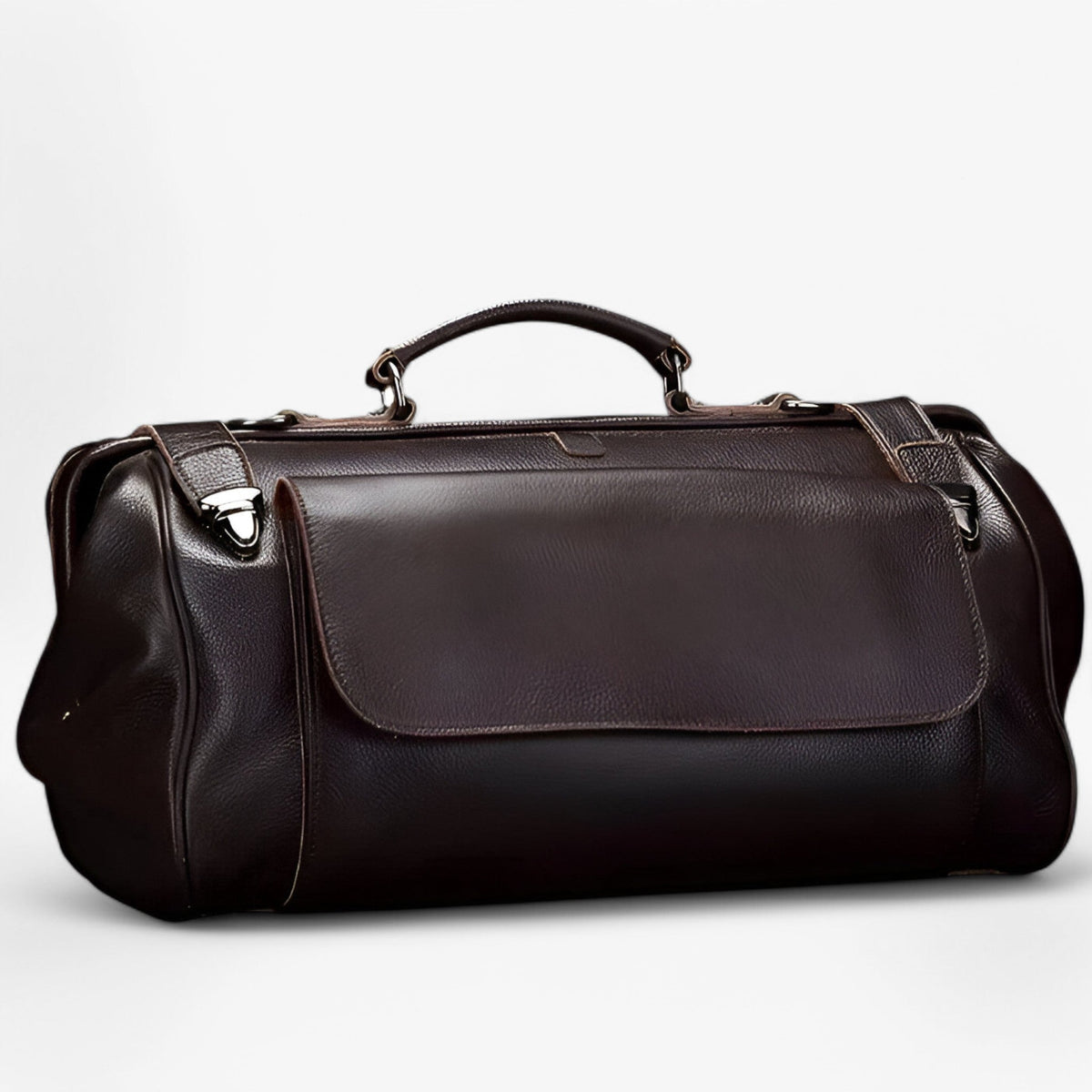 Premium weekendreistas van echt leer, 19 inch