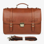 Sleek Timeless Genuine Leather Document and Laptop Folio Bag