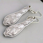Vintage-Style Silver-Tone Spoon Earrings