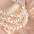 Vintage Layered Pearl Choker Necklace