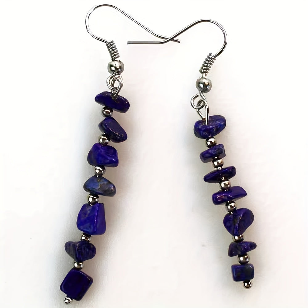 Boho Gemstone Drop Earrings in Many Stones