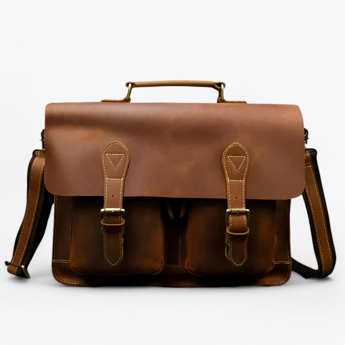 Men's Craftsman-Quality Leather Laptop Briefcase