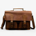Men's Craftsman-Quality Leather Laptop Briefcase