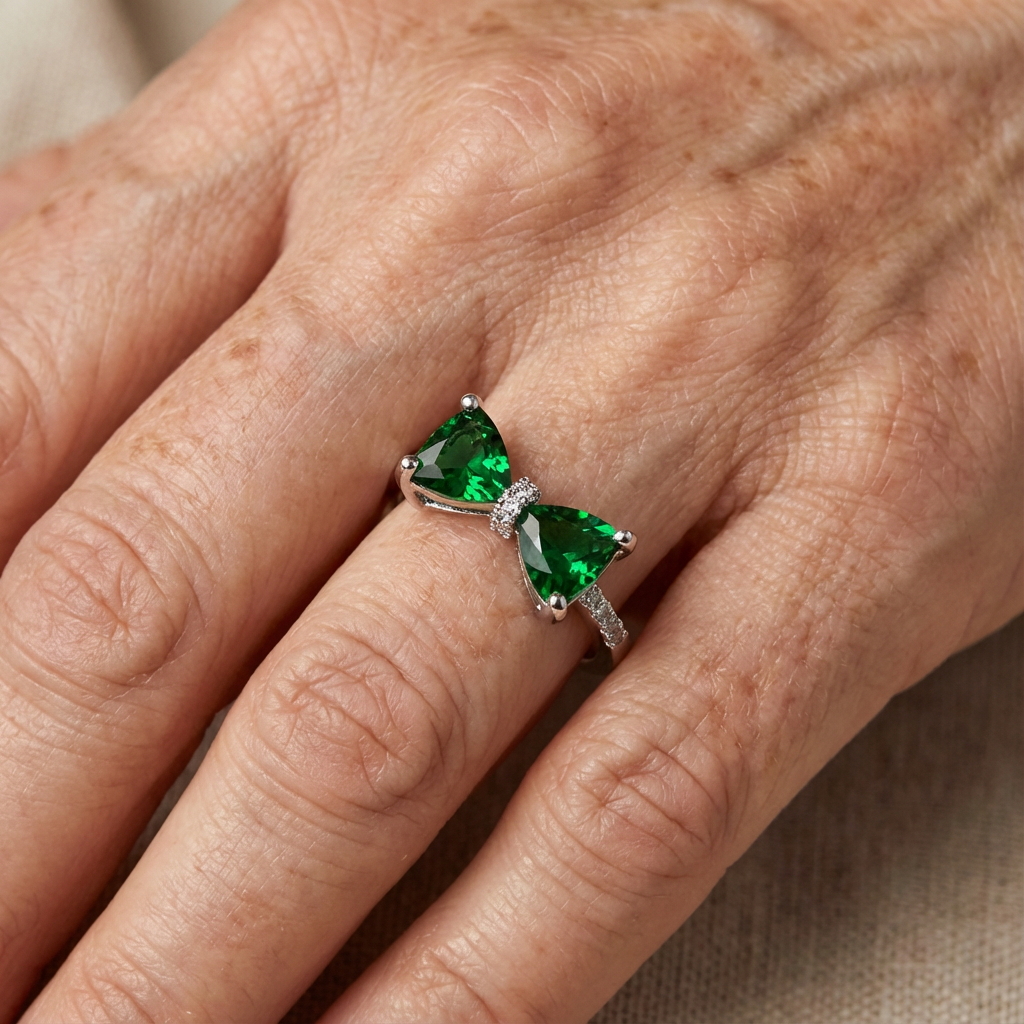 Bow Ring in Four Stone Colours