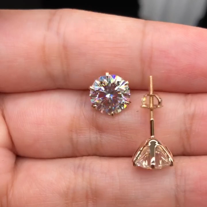 Four-Prong Solitaire Stud Earrings