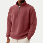 Quarter Zip Knit Jumper with a Soft and Breathable Finish