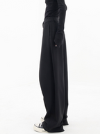 Asymmetric Wrap Wide-Leg Trousers