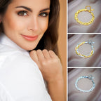 Set met slangenketting en armband in goudkleurig staal
