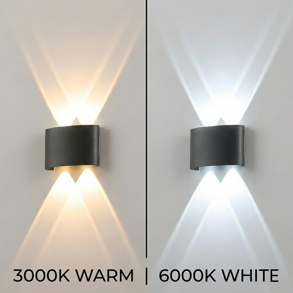 Modern LED Up Down Wall Sconce – IP65 Waterproof Indoor/Outdoor Aluminum Light