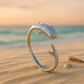 Silver-Tone Whale Bracelet