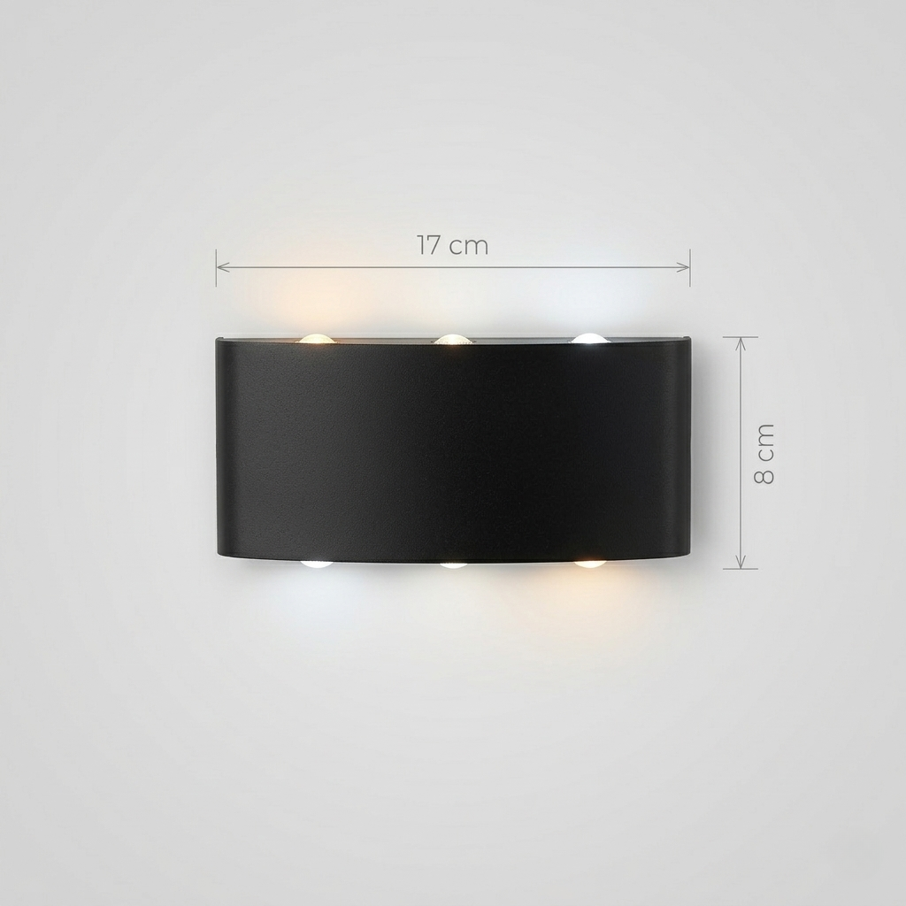 Modern Curved LED Beam Sconce - Architectural Up-Down Wall Light