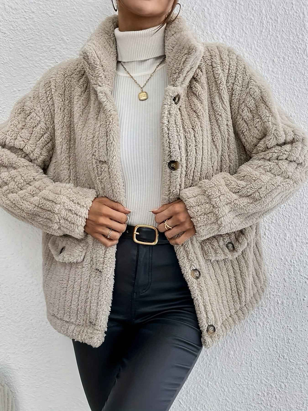 Reversible Velvet Cardigan with a Classic Button Front