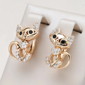 Zirconia Cat Earrings