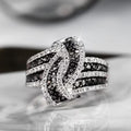 Black Infinity Pavé Ring