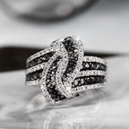 Black Infinity Pavé Ring