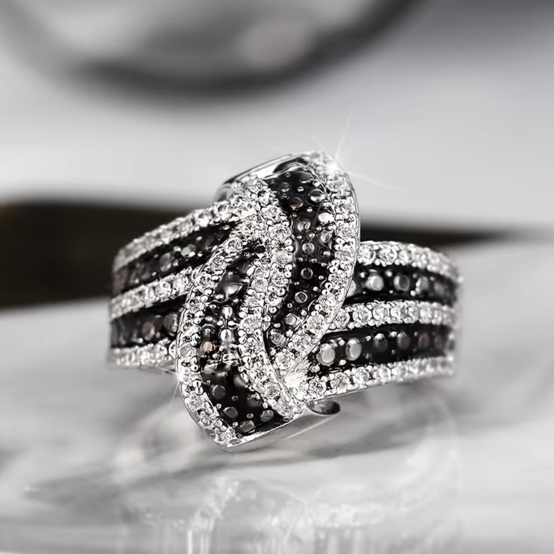 Black Infinity Pavé Ring