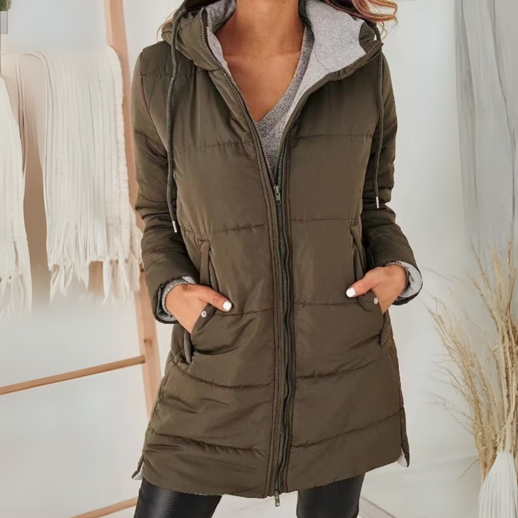 Hooded Down Filled Puffer Jacket for Cold Weather Days