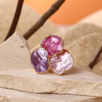 Bohemian Enamel Irregular Square Ring