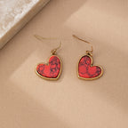 Bohemian Minimalist Heart Stone Earrings in Three Colours