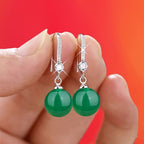 Ovale oorbellen met druppelhanger