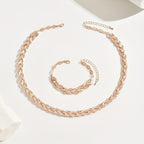 Sieradenset met glas, strass en zeemeerminstaart