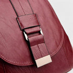 Elegant Soft Leather Backpack That Sits Evenly on Both Shoulders