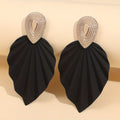Vintage-Style Leaf Geometric Earrings
