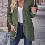 Softly Draped Knit Cardigan for Layering Over Dresses