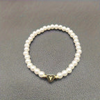 Armband met hart en initiaal van A tot Z