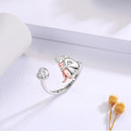 Adjustable Heart Message Ring
