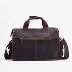 Classic Dark Brown Vintage Leather Document Folder Bag