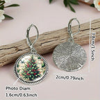 Vintage-Style Christmas Tree Earrings