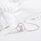 Adjustable Puppy Charm Bracelet with Optional Heart