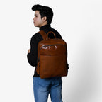 Handcrafted Premium Italian Leather Backpack in Brown