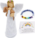 Dog Memorial Gift Set with Angel Figurine and Chakra Bracelet