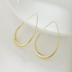 Open Gold-Tone Crescent Hoop Earrings