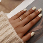 Enamel Paw Print Band Ring with Engraved Message