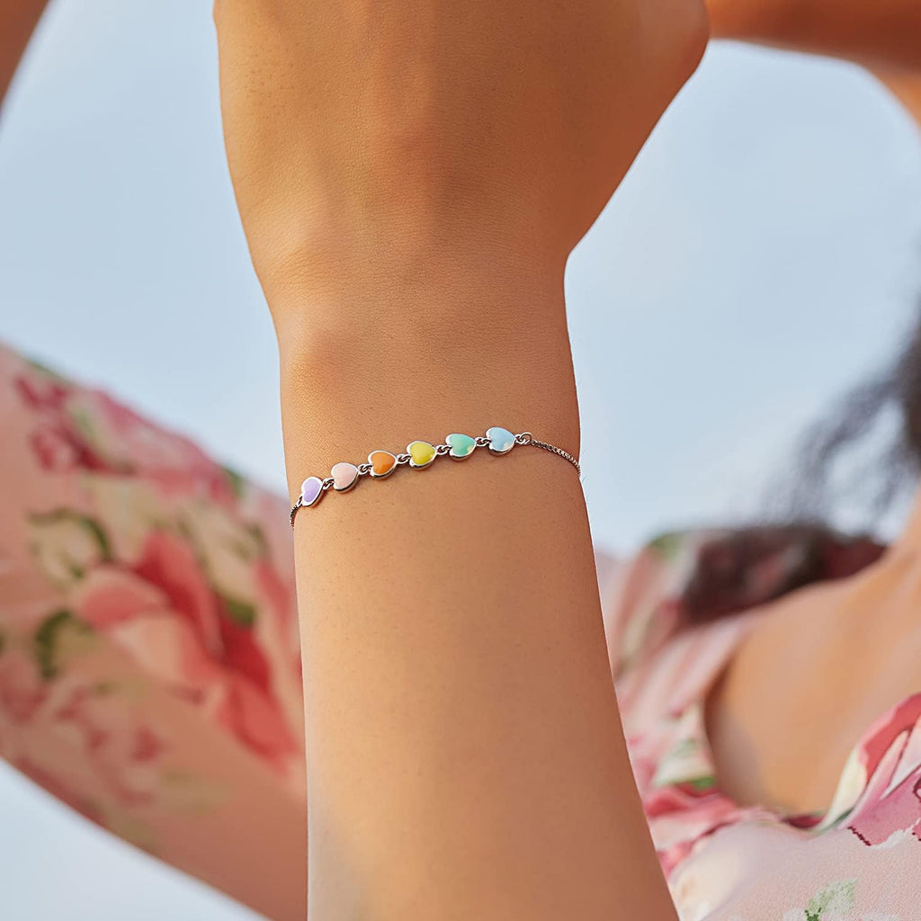 Adjustable 925 Sterling Paw Print Charm Bracelet