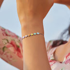 Adjustable 925 Sterling Paw Print Charm Bracelet