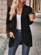 Softly Draped Knit Cardigan for Layering Over Dresses