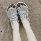 Woven Strappy Flat Sandals