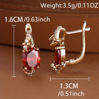 Round and Oval-Cut Stone Drop Earrings
