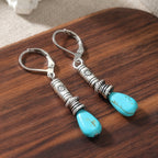 Vintage Bohemian Tibetan-Style Turquoise Earrings