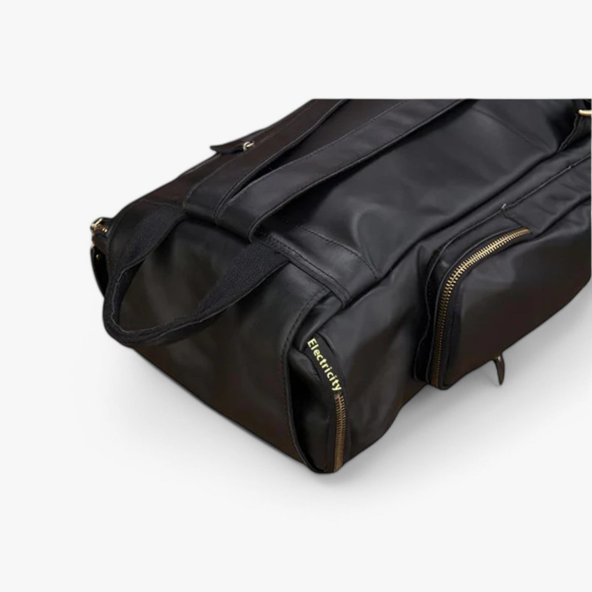 Luxe zwarte werktas van echt leer voor heren