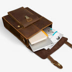 Men's Convertible Leather Backpack and Briefcase