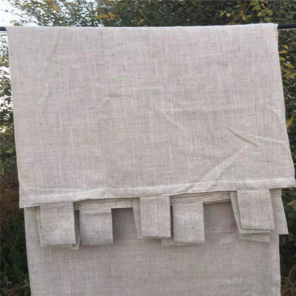 Natural Linen Curtains – Light Blocking, Minimalist Style, Custom Size