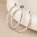 Vintage-Style Artisan Floral Hoop Earrings