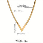 Minimalist V-Shaped Chain Pendant Necklace